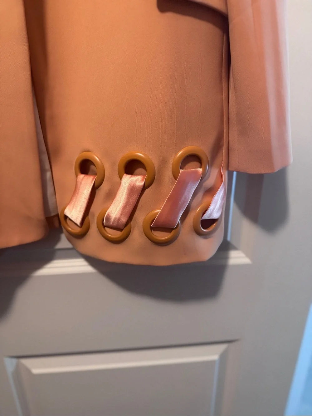 Bbxbrand Peach Oversized Blazer Jacket